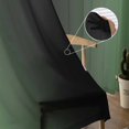 thumbnail image 5 of Green Black Ombre Semi Sheer Curtains 63 Inch Length 2 Panels Set, Modern Gradient Abstract Art Sheer Kitchen Curtain Privacy Voile Window Curtain for Living Room Bedroom Rod Pocket Drapes, 5 of 7