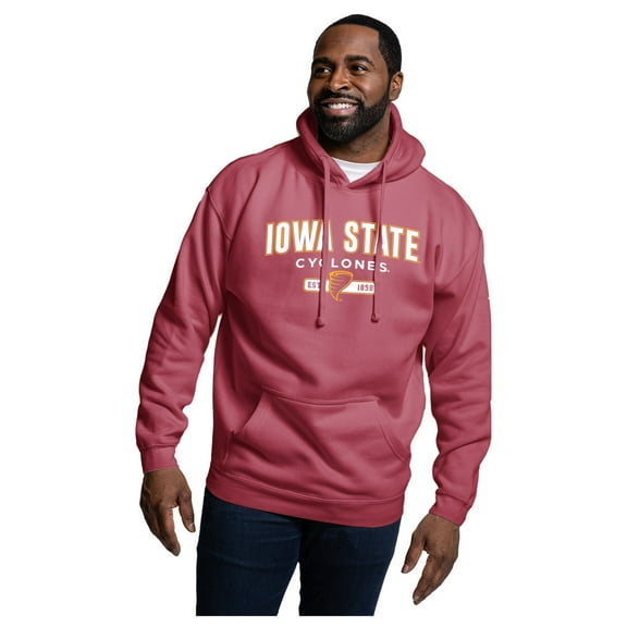 Men's-League Collegiate Wear  Cardinal Iowa State Cyclones Essentials 2.0 Fleece Pullover Hoodie