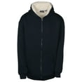thumbnail image 2 of 9 Crowns Essentials Mens Full Zip Sherpa Lined Fleece Hoodie Jacket (Navy/Natural, Medium), 2 of 3