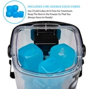 Cold Water Therapy System Kit by Polar Vortex - Ice Circulation Machine with 3-Strap Knee/Elbow/Shoulder Wrap and 4 Cold Cubes - Cryotherapy Kit