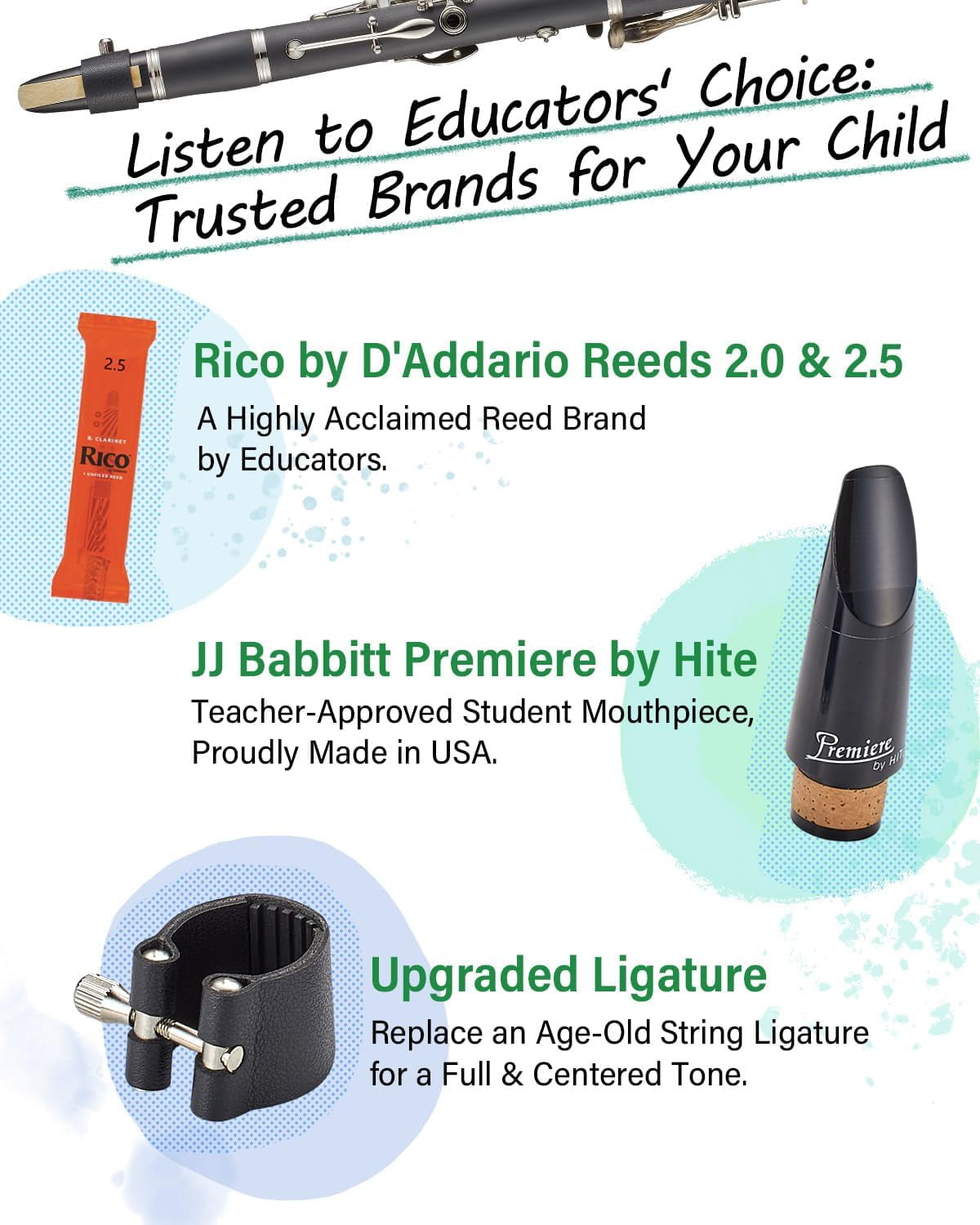 Libretto Bb Clarinet Set for Beginner and Intermediate Players with Accessories
