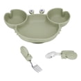 thumbnail image 2 of Assiettes pour Tout-Petits, 3 Pcs Assiette Divisée en Silicone Assiette à Succion pour Bébé Construction Robuste, 2 of 14