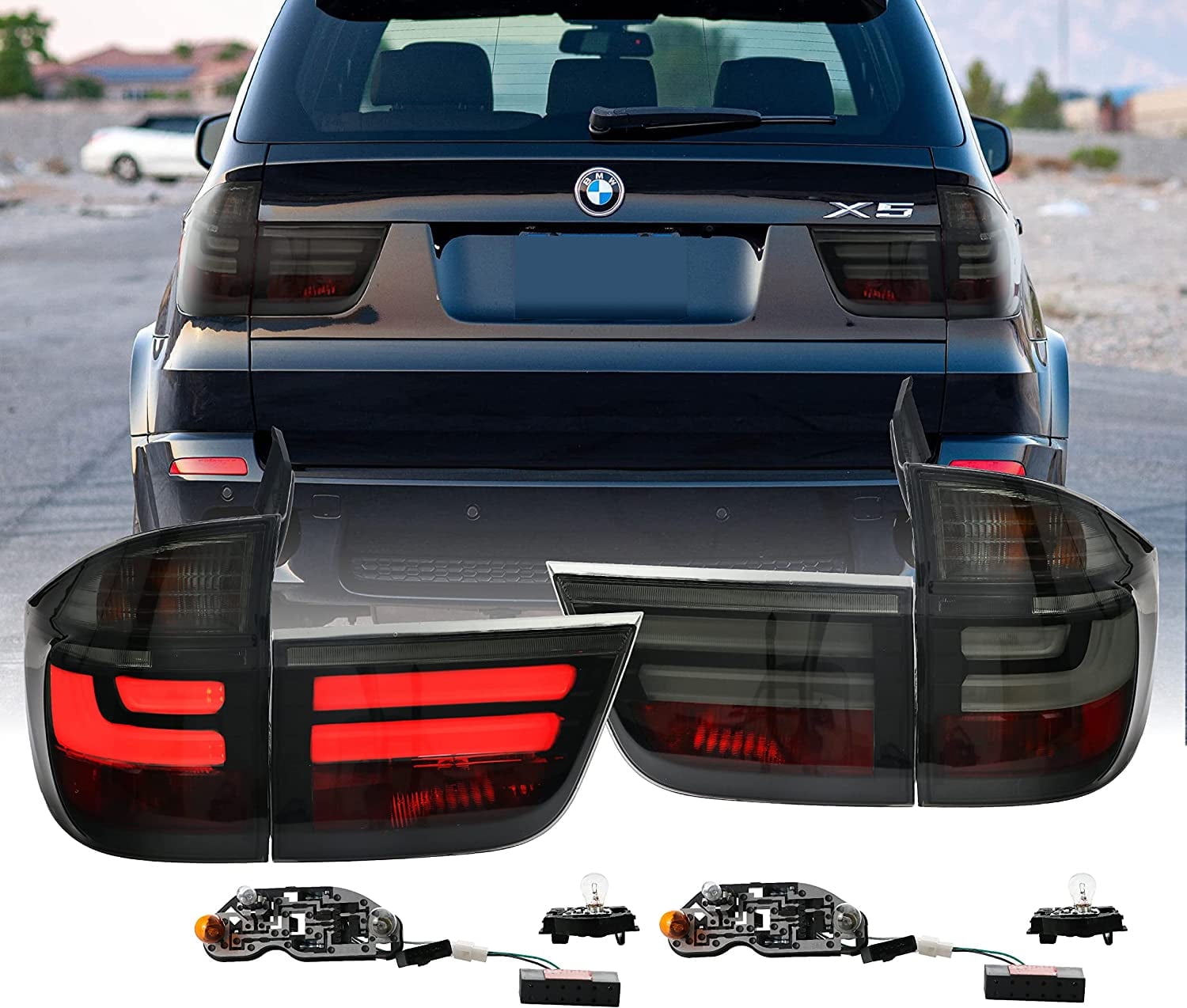 USR DEPO BMW E70 Tail Lights - Facelift LCI Style Red