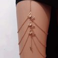 thumbnail image 1 of onlyliua Liquidación Cadena para Pierna con Perlas de Metal Multicapa Personalizada y Larga, Cadena Elástica de Tendencia para Mujer, Cadena para El Cuerpo, Joyería, 1 of 3