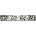 thumbnail image 3 of Titanium Polished With Cz 4mm Grooved Band (Size 13) Made In China tb483-13, 3 of 5