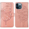 thumbnail image 3 of Compatible with iPhone 14 Pro 6.1 inch Case, Glitter Leather Flip Wallet Diamond Butterfly Shockproof Case with Card Holder Stand with Wrist Strap Compatible with iPhone 14 Pro,Rosegold, 3 of 7