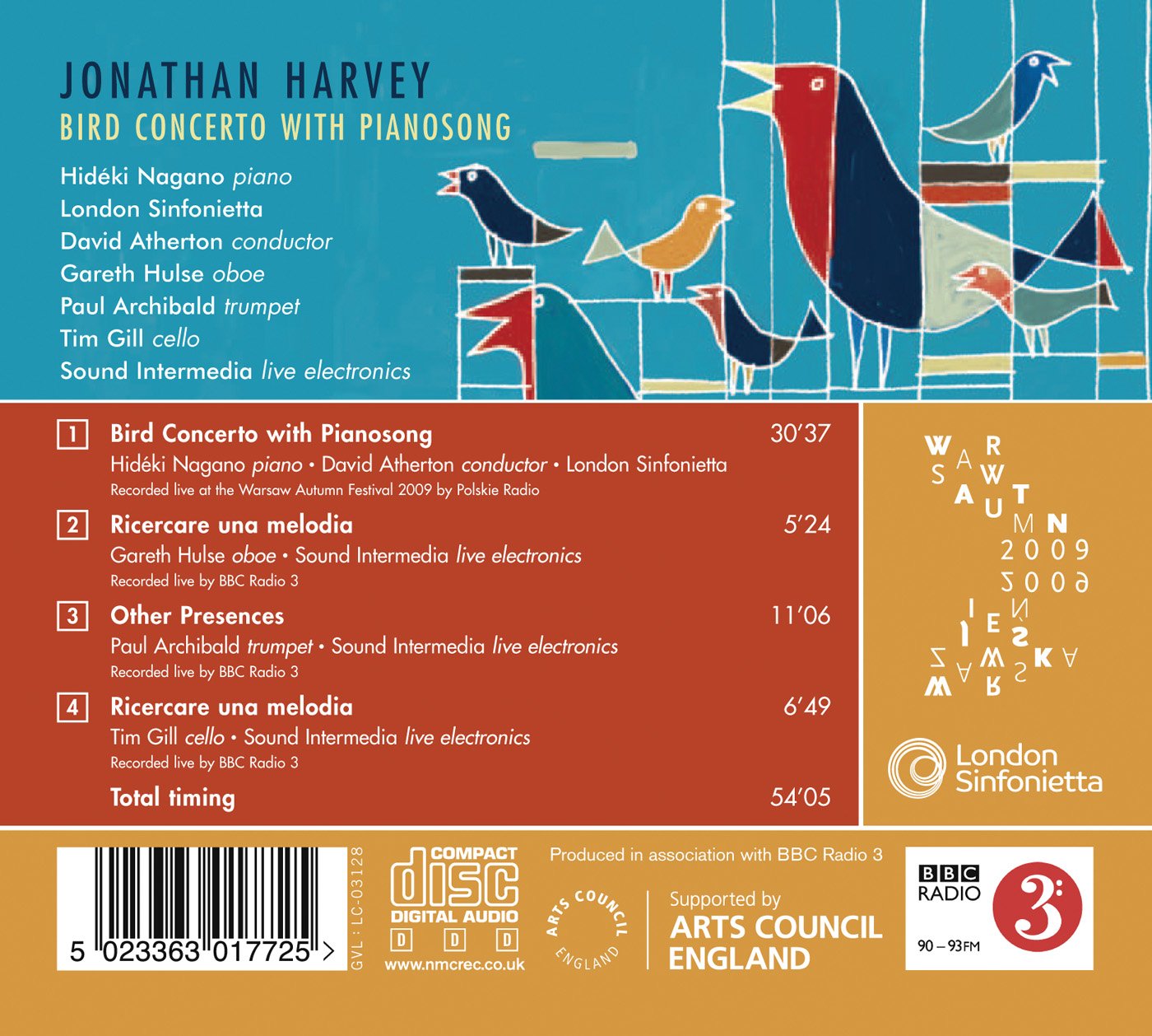 J. Harvey - Jonathan Harvey: Bird Concerto with Pianosong [CD]