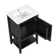 thumbnail image 7 of HICOMILA 20" Small Bathroom Vanity with Sink Combo, Freestanding Vanity Cabinet with Soft Closing Door, Storage Rack, Open Shelf, Black, 7 of 7
