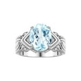 thumbnail image 1 of *RYLOS Simplement Élégant Belle Aigue-Marine et Bague en Diamant - Pierre de Naissance de Mars*, 1 of 7