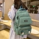 thumbnail image 3 of Mochila universitaria unisex Bolsa informal de gran capacidad Color sólido para estudiantes adolescentes Hugtrwg  Para estrenar, 3 of 9