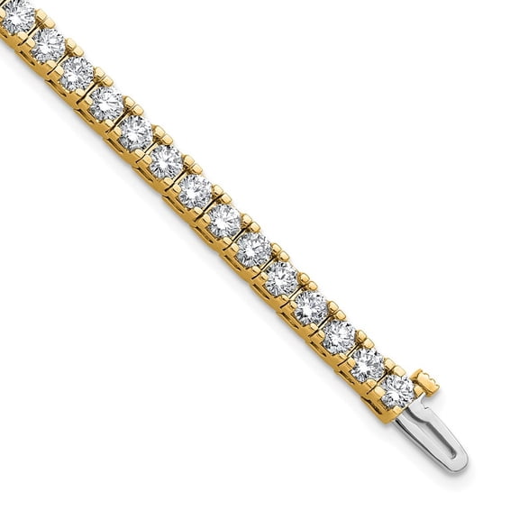 Auriga Fine Jewelry 14K Yellow Gold Lab Grown Diamond 7 inch Tennis Bracelet for Women (Clarity- VS, Color- FGH)