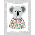 thumbnail image 1 of Koala Tapestry, Hipster Koala with Colorful Polygonal Shirt with Angular Triangles Australian Animal, Wall Hanging for Bedroom Living Room Dorm Decor, 40W X 60L Inches, Multicolor, by Ambesonne, 1 of 2
