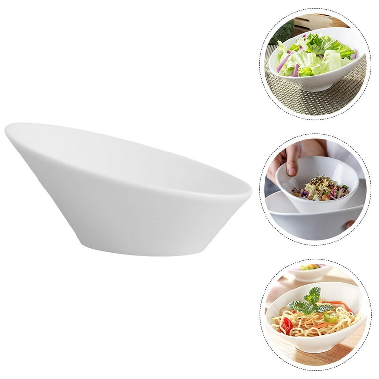 Kitchen Fruit Salad Bowl Household Beveled Food Bowl Reusable Fruit Salad  Bowl 