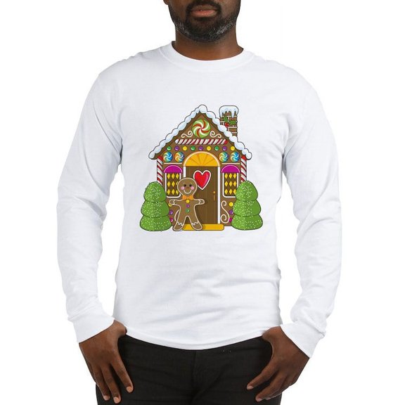 CafePress - Gingerbread House Long Sleeve T Shirt - Unisex Cotton Long Sleeve T-Shirt