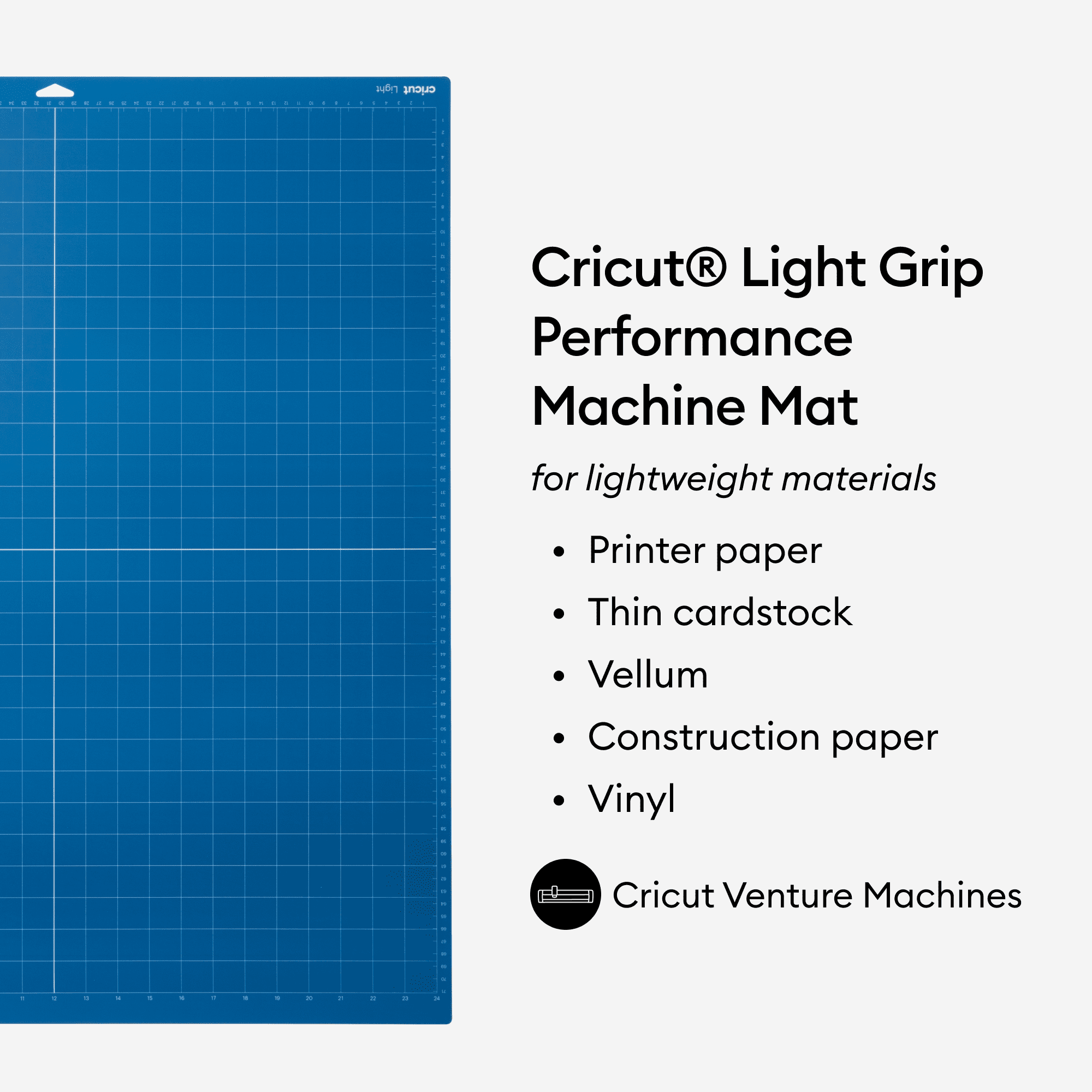 Cricut® Venture Light Grip Performance Machine Mat, 24 in x 12 in (2 ct)