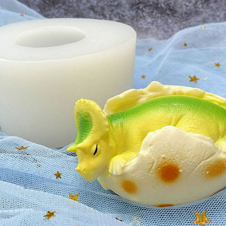 GENEMA Baby Dinosaur Egg Silicone Molds Newborn Dinosaur Animal Fondant and  Candy Mould 