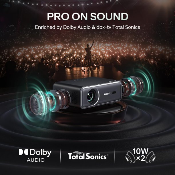 Aurzen Eazze D1 Pro Smart Projector with WiFi and Bluetooth