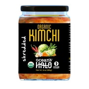 Ocean's Halo Organic Kimchi, Vegan, Shredded, Shelf-Stable, Spicy, Plant-Based, Gluten-Free, 16 oz.