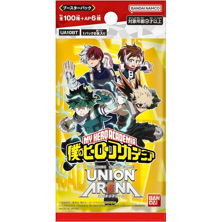 mha booster box BANDAI UNION ARENA My Hero Academia Vol 2 Pack 16 Packs – WAFUU JAPAN and 2 Quirk Pack promotional packs. Union Arena UA10BT My Hero