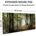 thumbnail image 2 of Mountains with Mist Mouse Pad 35.5 X 15.7 Inch XXL Full Desk Mousepad Extended Large Non-Slip Rubber Base Waterproof Big Keyboard Mat with Stitched Edges for Gaming and Office, 2 of 6