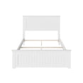 thumbnail image 3 of Nantucket Lit Plateforme Complet en Bois avec Pied de Lit Assorti, Blanc, 3 of 5