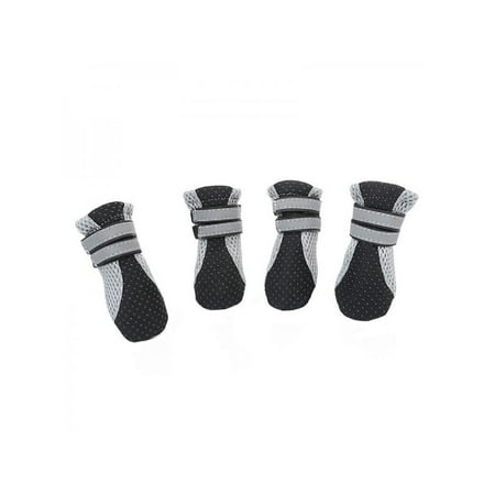 Mesh Infield Protector - Lavaport 4pcs/set Puppy Mesh Boots Adjustable Strap Anti-Slip Sole Dog Shoes Paw Protectors