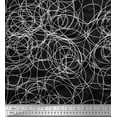 thumbnail image 1 of Soimoi Black Velvet Fabric Thread Art & Craft Print Fabric by the Yard 58 Inch Wide, 1 of 3