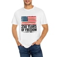 thumbnail image 2 of 250 Anniversary USA Shirt Men 4th of July Shirts 1776-2026 250th Birthday T-Shirt Patriotic Shirts Tops, OdeJous T-Shirt White, S, 2 of 5