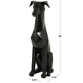 thumbnail image 4 of 9" x 30" Black Polyresin Cubist Dog Sculpture, by DecMode, 4 of 12