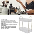 thumbnail image 4 of Double Layer Makeup Stand Large Capacity Tidy Storage, 2 Tier Makeup Shelf Organizer with Simple Appearance, Fine Workmanship for Brushes Eyeshadow Jewelry, 4 of 7