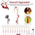 12 Pack Solar Christmas Candy Cane Lights, 72LED Outdoor Pathway