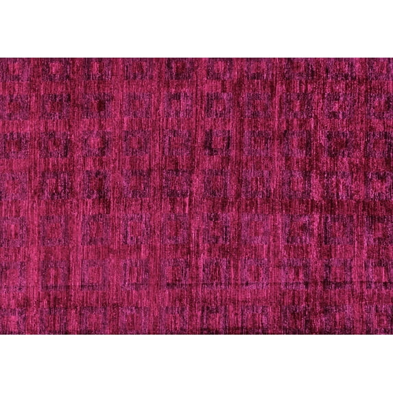 Ahgly Company Indoor Rectangle Abstract Pink Modern Area Rugs, 7' x 10'