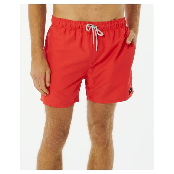 Offset Volley Elasticated Boardshorts [Red]