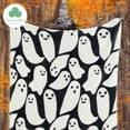 thumbnail image 2 of (4 pack) Cozy Comfort Halloween Fleece Throw Blanket, Printed Ghost Decorative Blanket for Couch, 50x60 inches, 2 of 7