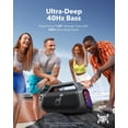 thumbnail image 2 of soundcore Boom 2 Plus de Anker, Altavoz para exteriores, 140W, 2+2 canales, BassUp 2.0, tiempo de reproducción 20H, carga rápida, IPX7 resistente al agua, luces RGB, Power Bank, Bluetooth 5.3, portáti, 2 of 5