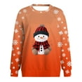 thumbnail image 6 of TTUHYWXI Christmas Sweatshirts for Women Long Sleeve Fuzzy Pullover Xmas Graphic Holiday Shirts Crew Neck Oversized Tops (Orange, 4XL), 6 of 8