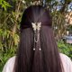 thumbnail image 2 of Accesorios para el cabello elegantes y bonitos: Clip para el cabello de mariposa con borlas de perlas falsas, 2 piezas, 2 of 7