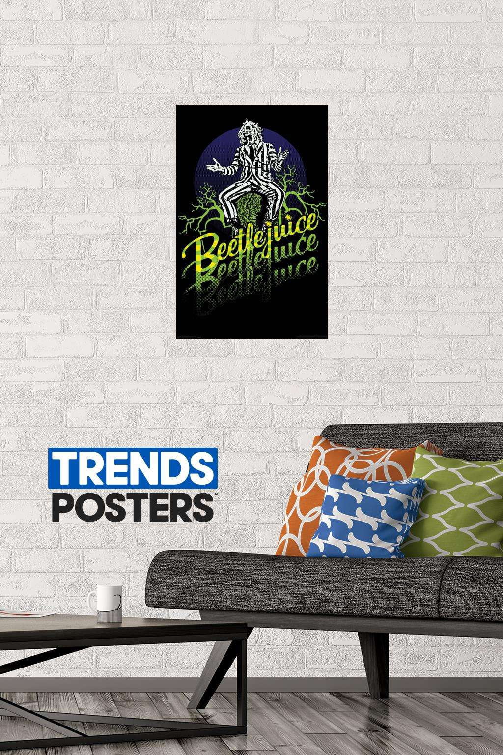 Beetlejuice - Yellow and Green Neon Wall Poster, 14.725" x 22.375"