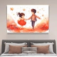 thumbnail image 4 of Póster de lienzo de una pareja joven corriendo de la mano bajo el cielo estrellado, decoración de dormitorio, paisaje deportivo, decoración de oficina, regalo, estilo marco, 12 x 18 pulgadas (30 x 45, 4 of 8