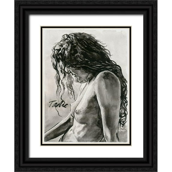Tashe 12x14 Black Ornate Wood Framed with Double Matting Museum Art Print Titled - Morning Radiance