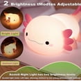 thumbnail image 2 of Axolotl Night Light Rechargeable LED Silicone Lamp For Kids Pink Axolotl Table Bedside Night Light Nursery Decor, 2 of 5