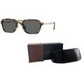 thumbnail image 2 of Persol PO3247S 108/B1 51MM Cafe' / Dark Grey Rectangle Sunglasses for Men + BUNDLE With Designer iWear Complimentary Eyewear Kit, 2 of 4