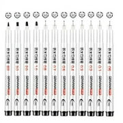 Black Precision Micro Line Pens,Apply toTechnical,Drawing,Office Documents, Scrapbooking,Technical Drawing,Ultra Fine Point Drawing Pen Set,12/Set