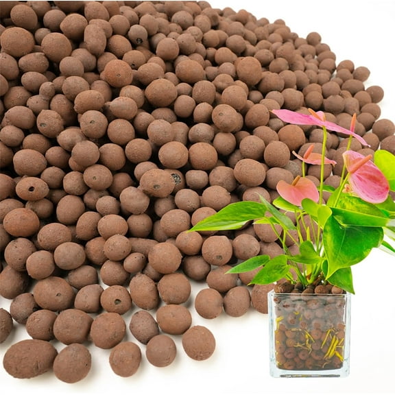 NOGIS Leca Clay Pebbles for Plants, 0.66lb 5-8 mm Clay Balls for Indoor Plants, Natural Clay Pebbles for Orchid Potting Mix, Hydroponic, Leca Pots, Plant Drainage, Garden Soil