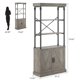 thumbnail image 2 of De altura estante industrial con doors - abiertos rack estante y gabinete combination - wood y metal estante de libros rural style - grande vintage exposición rack oficina en casa, gris, 2 of 8