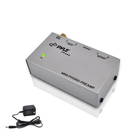 Audio Preamplifier - Phono Turntable Preamp - Mini Electronic Audio Stereo Phonograph Preamplifier with RCA Input, RCA Output & Low Noise Operation Powered by 12 Volt DC.., By Pyle