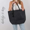 thumbnail image 5 of Rutledge & King Straw Bag Beach Bag - Large Tote Bag (Black), 5 of 5