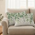 thumbnail image 6 of Outdoor Pillow Covers 20x12 Set of 2, Green Leaves Waterproof Patio Throw Pillow Covers for Couch Sofa Chair, Summer Botanical Decorative Pillowcases for Throw Pillows, 6 of 9