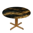 thumbnail image 3 of Acheng Round Tablecloth - The Dazzling Stars and Dreamy Night Sky - Multiple Sizes - Machine Washable 42-46, 3 of 8