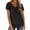 Black, variant on Short Sleeved V Neck Ladies T Shirt In Spring and Summer Womens Shirts Summer Womens Summer T Shirts Womens Cold Gear Long Sleeve